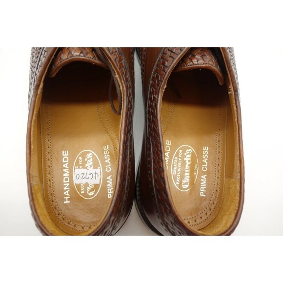 Church\'s Spain Brown Genuine Exotic Crocodile Cap Toe Oxfords Mens 8 UK / US 9 M